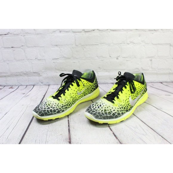 Nike Free 5.0 TR Yellow Nylon Lace Up Running Sneaker Shoes Size 10 - Picture 2 of 9